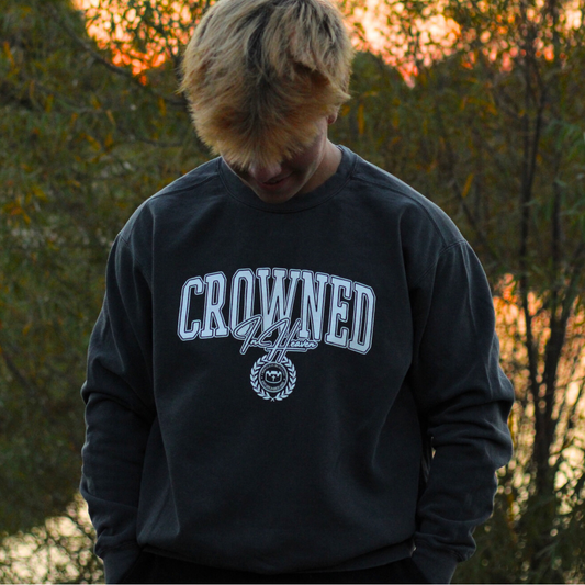 Crowned in Heaven University Crewneck - Pepper